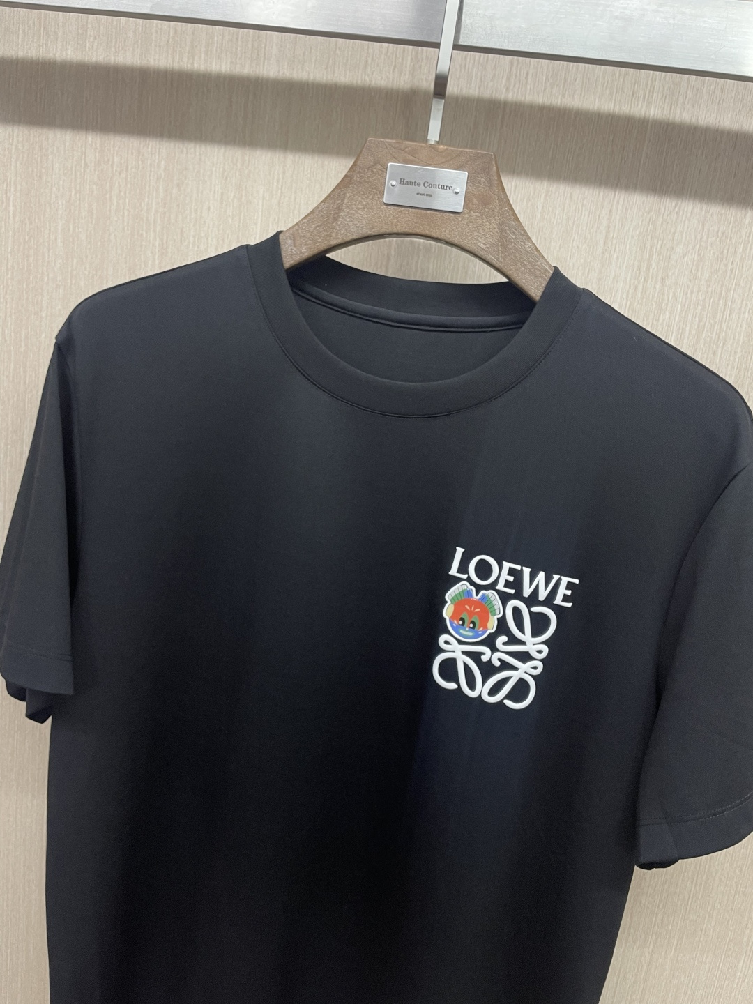 Футболка LOEWE черная с принтом рыбы
