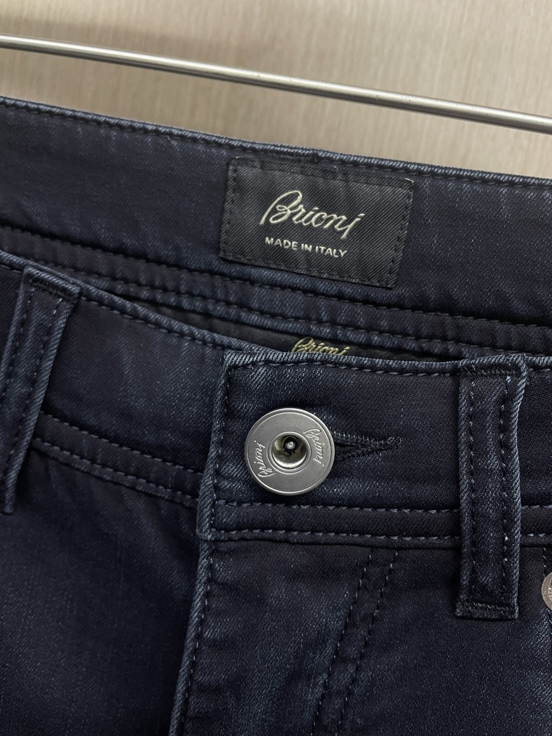 Мужские прямые джинсы Brioni темно-синие
