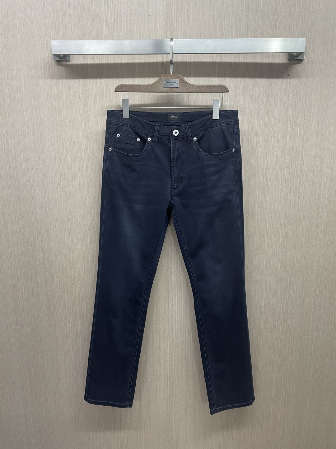 Мужские прямые джинсы Brioni темно-синие