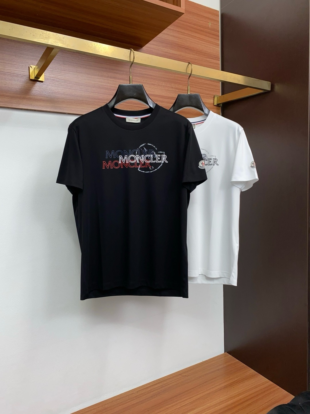 Moncler Black Layered Logo T-Shirt