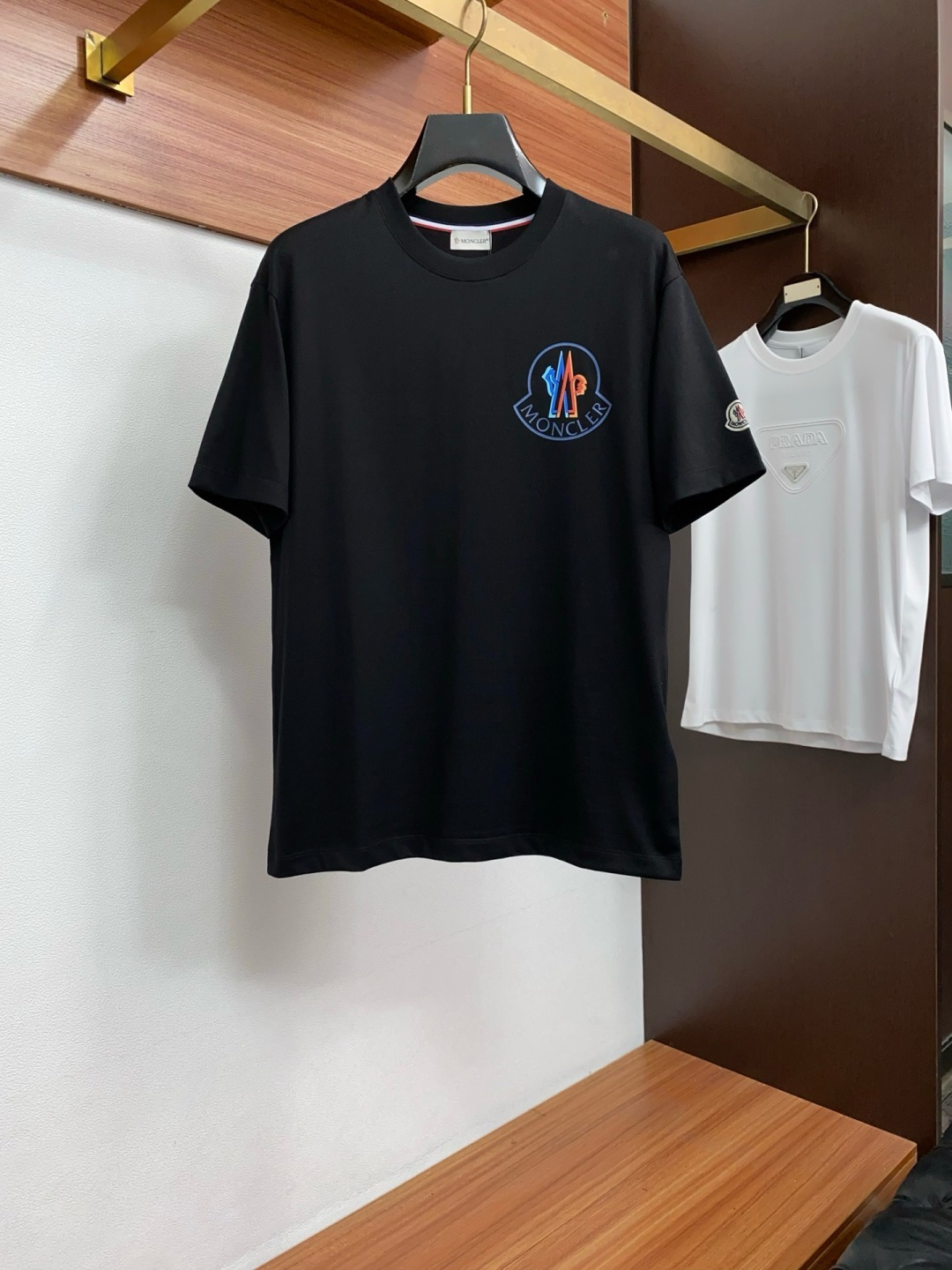 Moncler Black Multicolor Emblem T-Shirt