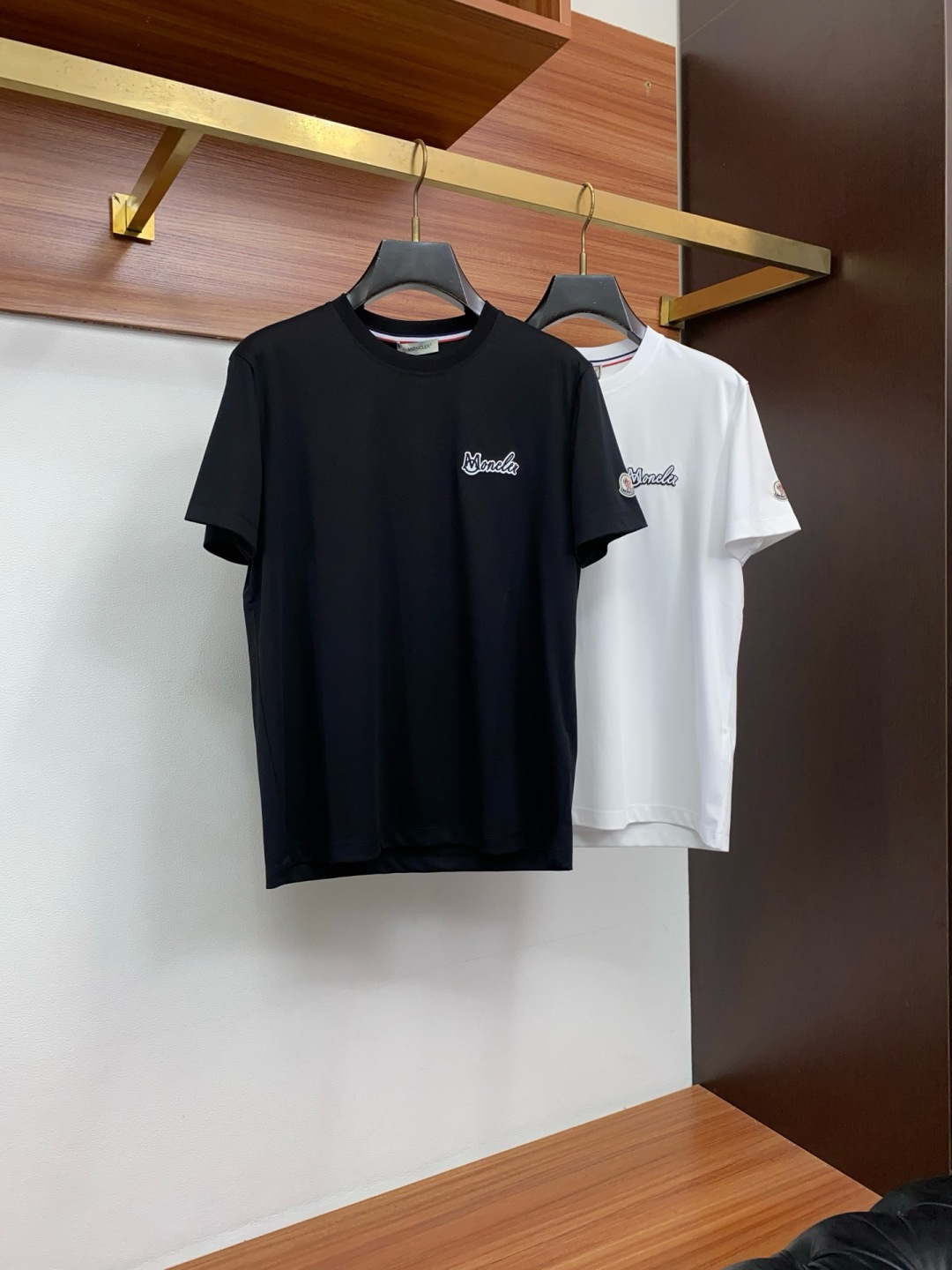 Moncler White Script Logo T-Shirt