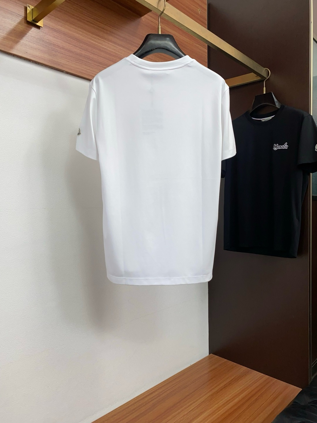 Moncler White Script Logo T-Shirt