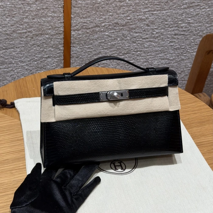 에르메스 켈리 도마뱀 가죽 클러치백 144903