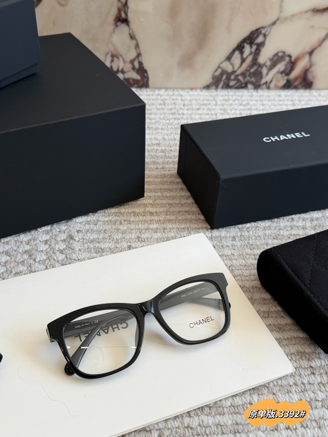 Chanel 3392 Acetate Black Frame Glasses