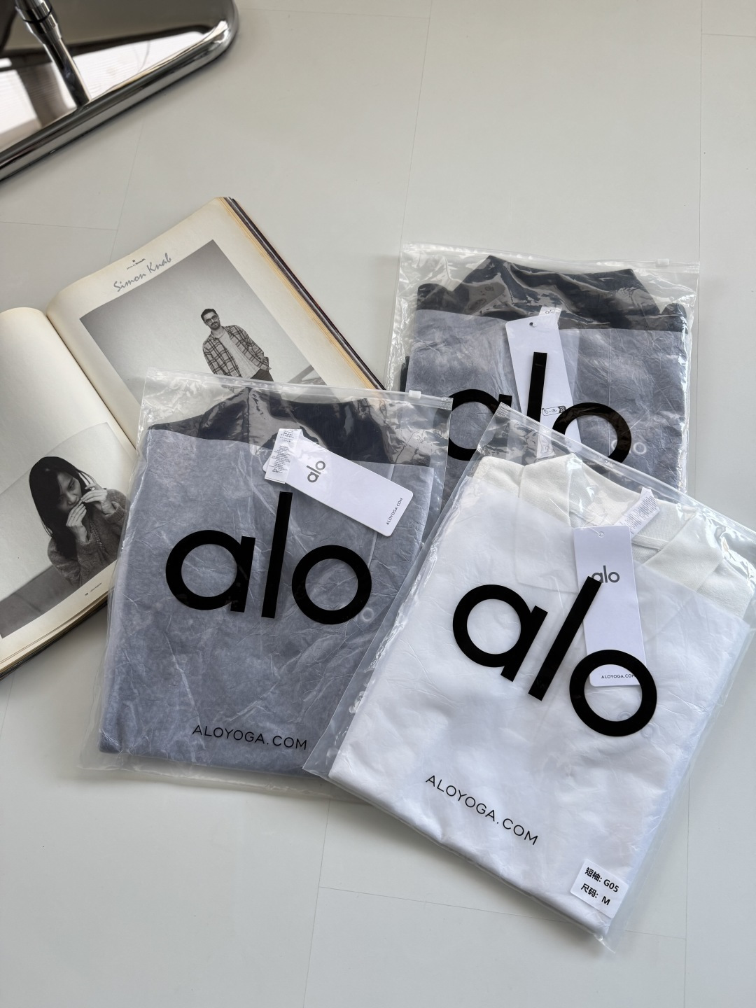 Alo t-shirt lounge white yoga