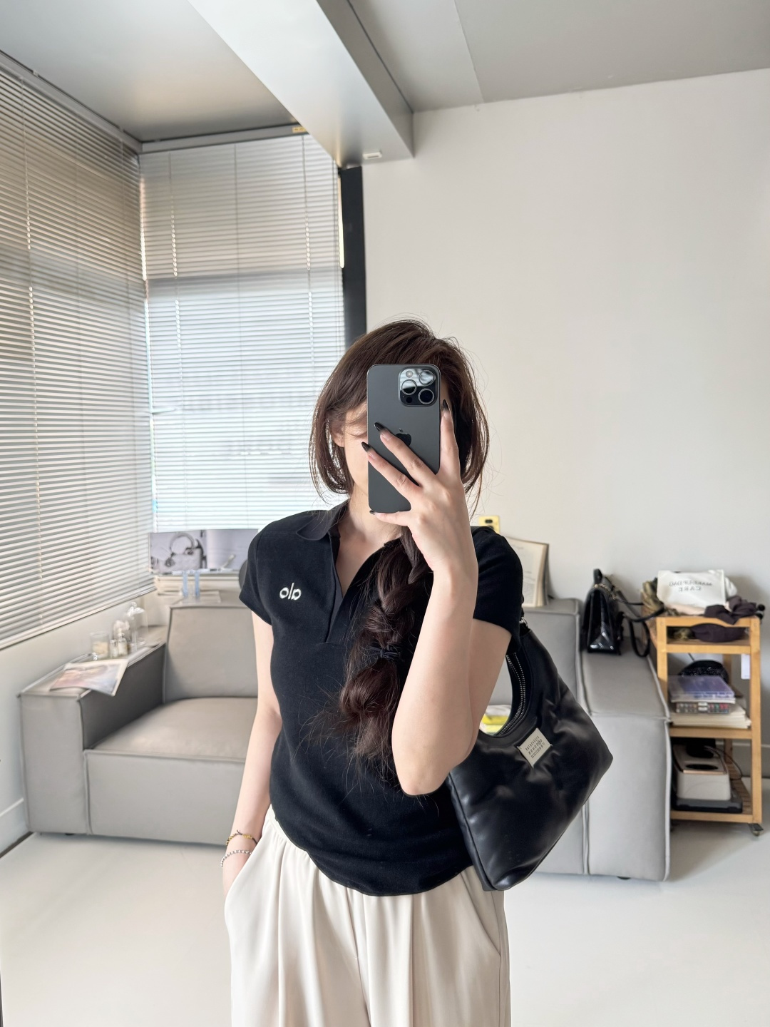 Alo polo t everyday black yoga