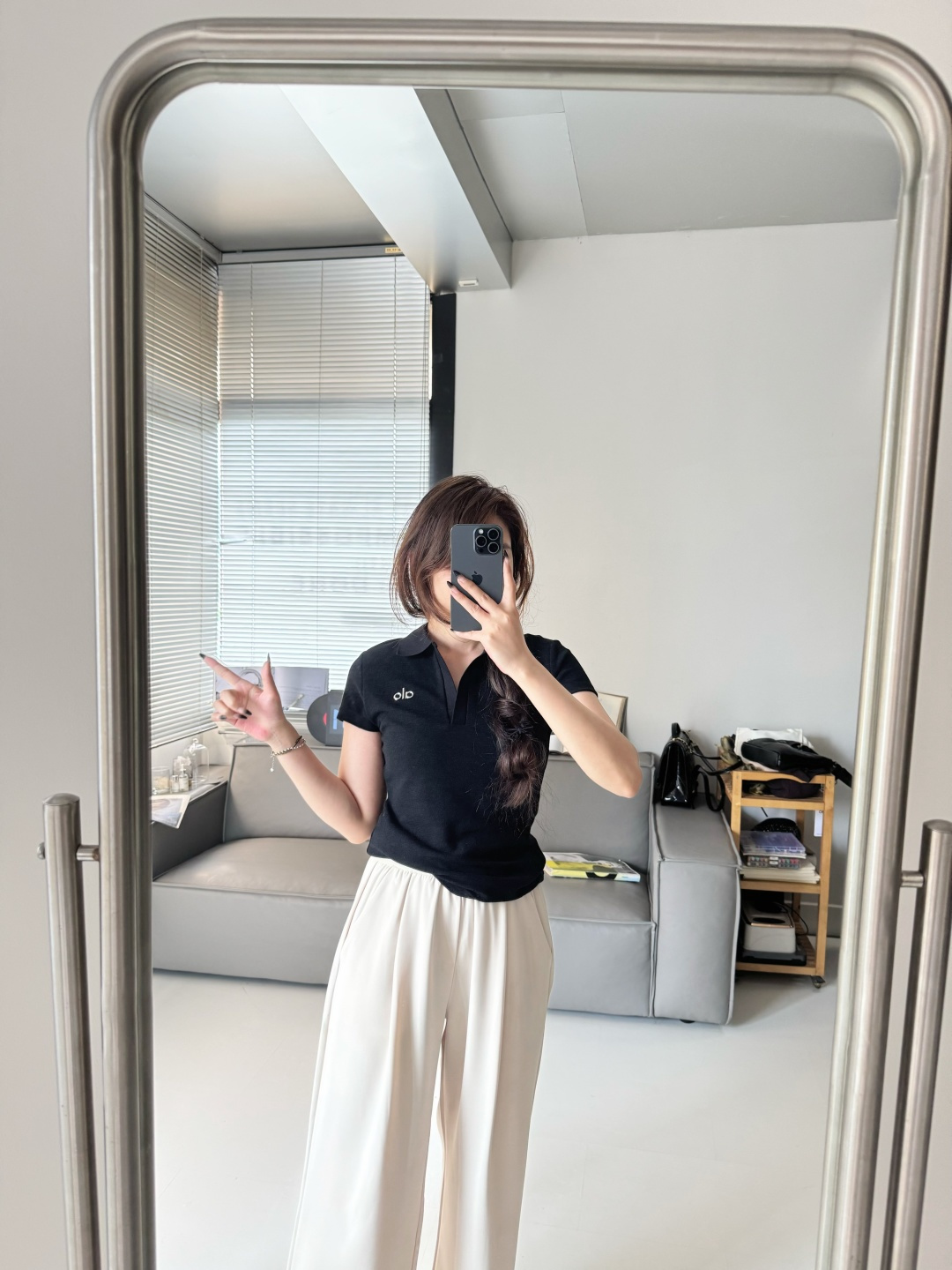 Alo polo t everyday black yoga