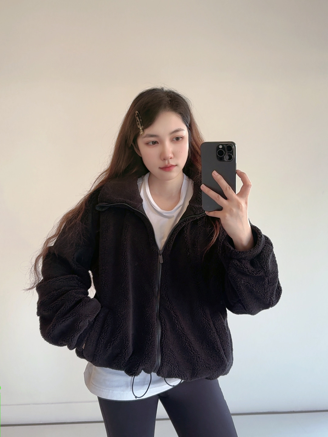 Lululemon Textured Fleece jacket everyday dark brown yoga