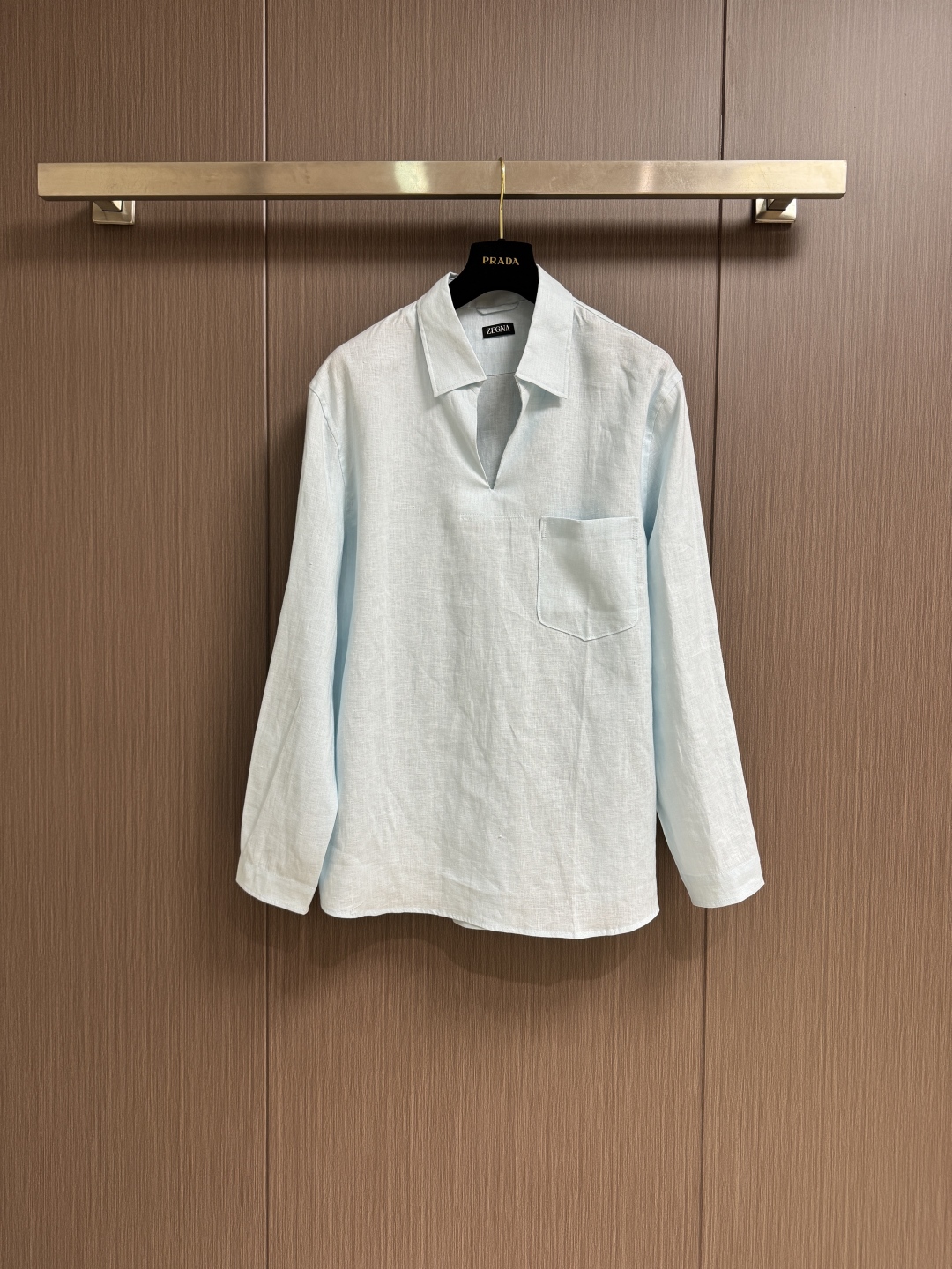 “936Zegna Oasi Lino Oasis Polo Shirt: Lightweight, Breathable, Elegant Leisurewear with Seamen’s Collars and Chestbags” - 图片 4