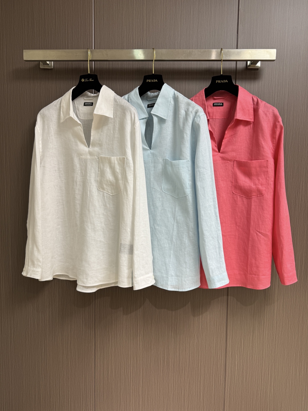 “936Zegna Oasi Lino Oasis Polo Shirt: Lightweight, Breathable, Elegant Leisurewear with Seamen’s Collars and Chestbags” - 图片 3
