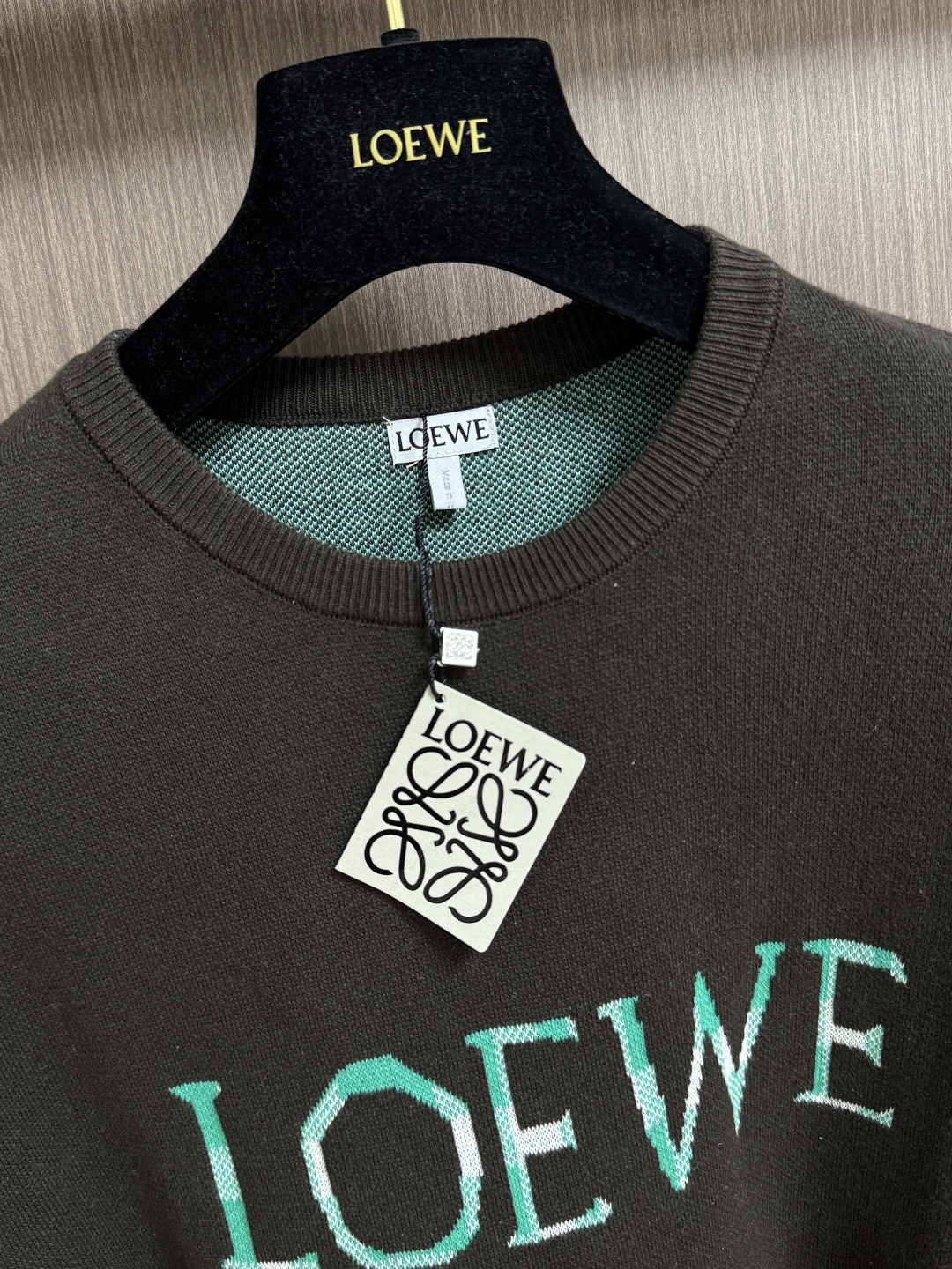 Loewe Checkered Jacquard Knit Top - Wool Blend Short Sleeve Tee 6 cmp i1760106859924 4405 0 4
