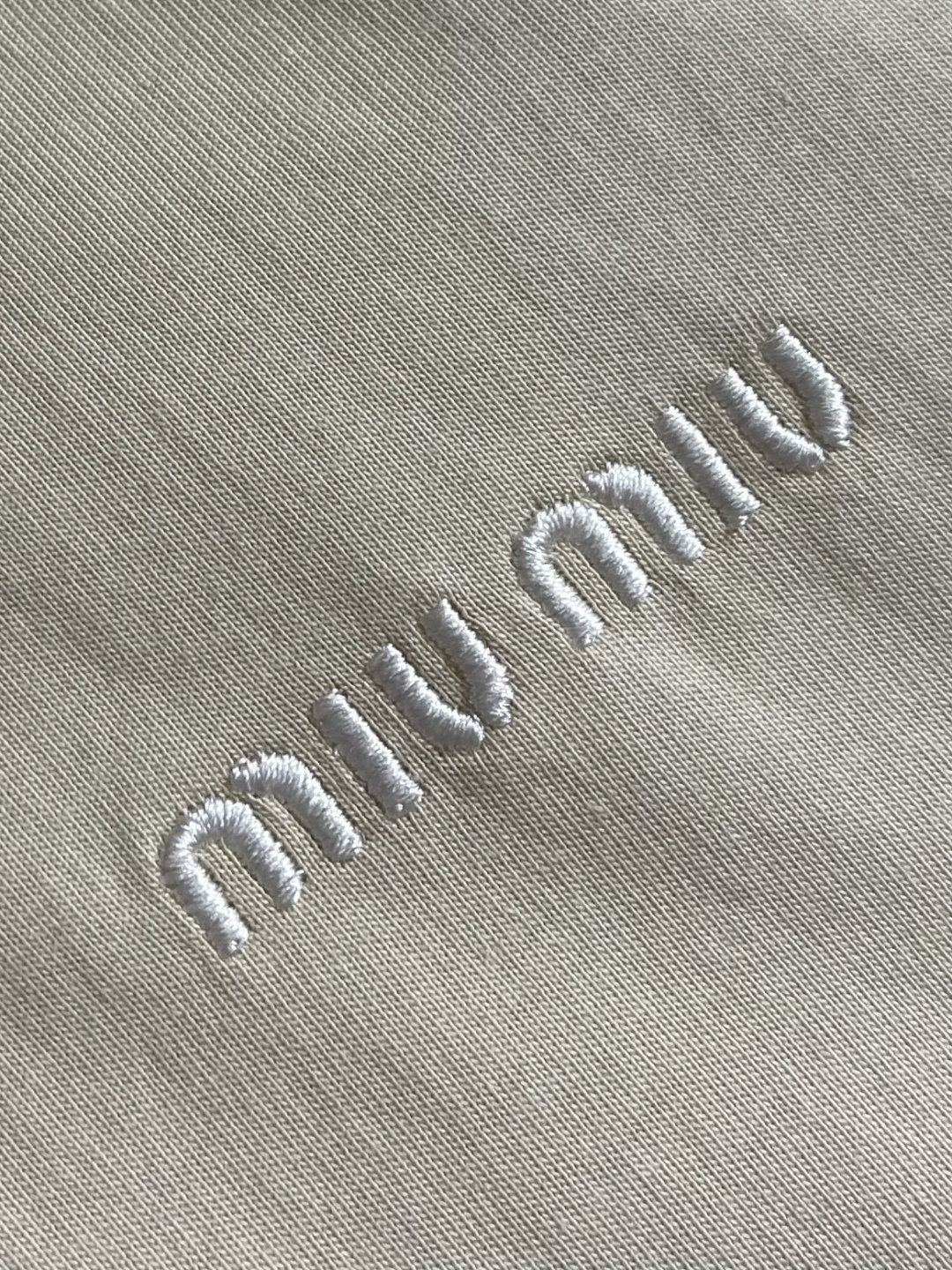 Miu Miu Beige Long Sleeve Polo Shirt - Embroidered Logo, Cotton Piqué 7 cmp i1760984874395 7952 0 6