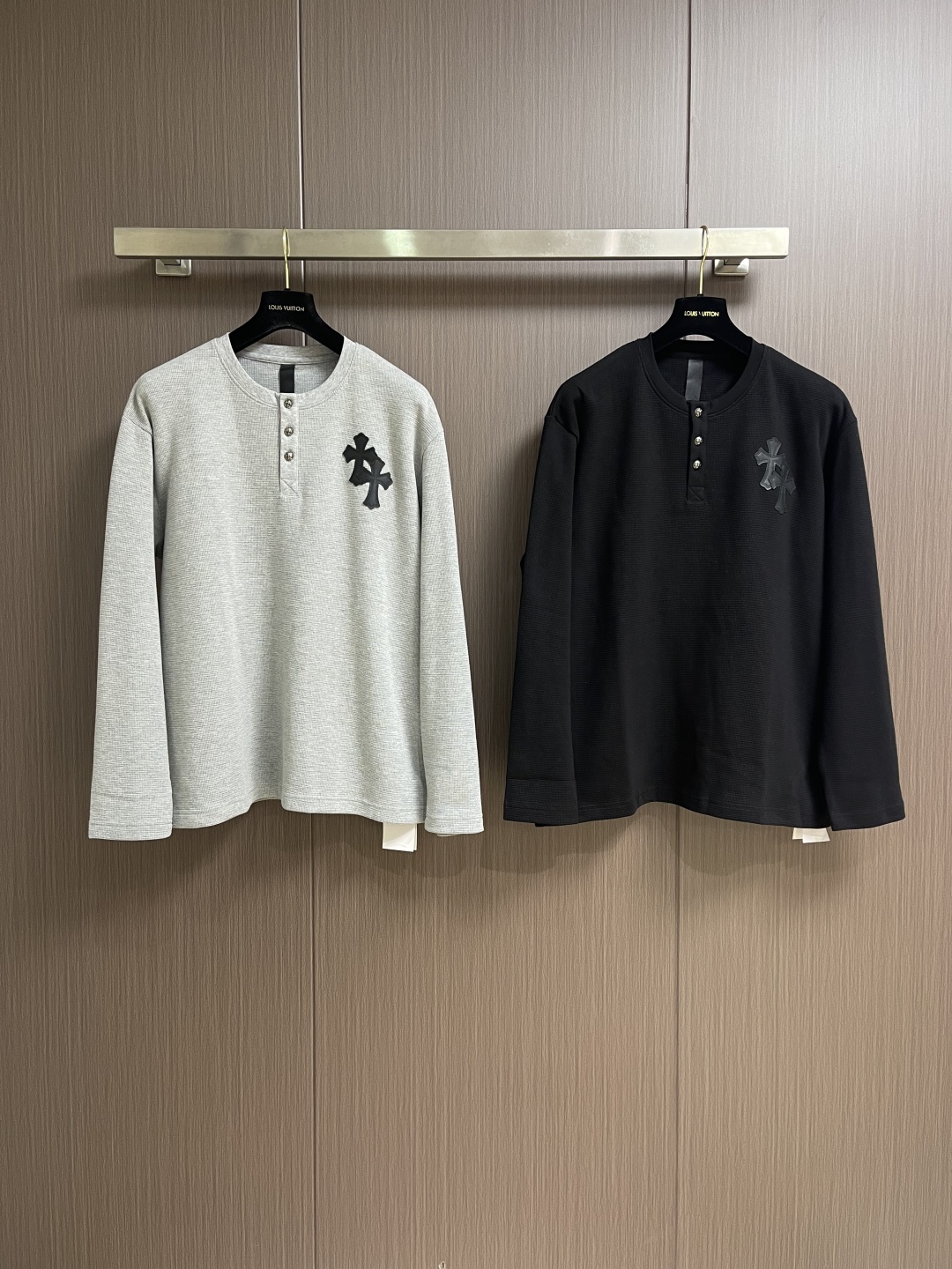 Chrome Hearts Waffle Knit Thermal Long Sleeve T-Shirt with Leather Accents 4 cmp i1761159099755 591 0 2