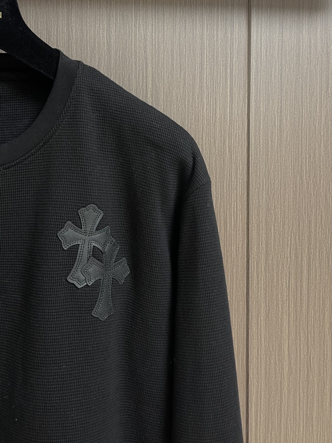 Chrome Hearts Waffle Knit Thermal Long Sleeve T-Shirt with Leather Accents 5 cmp i1761159102676 335 0 3