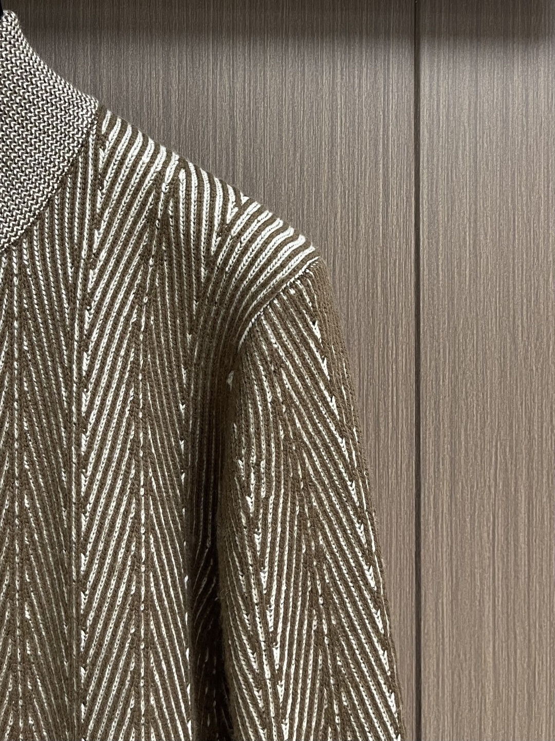 BC BrunelloCucinelli布鲁内洛·库奇内利男士商务休闲简约百搭立领拉链双线人字纹针织衫羊