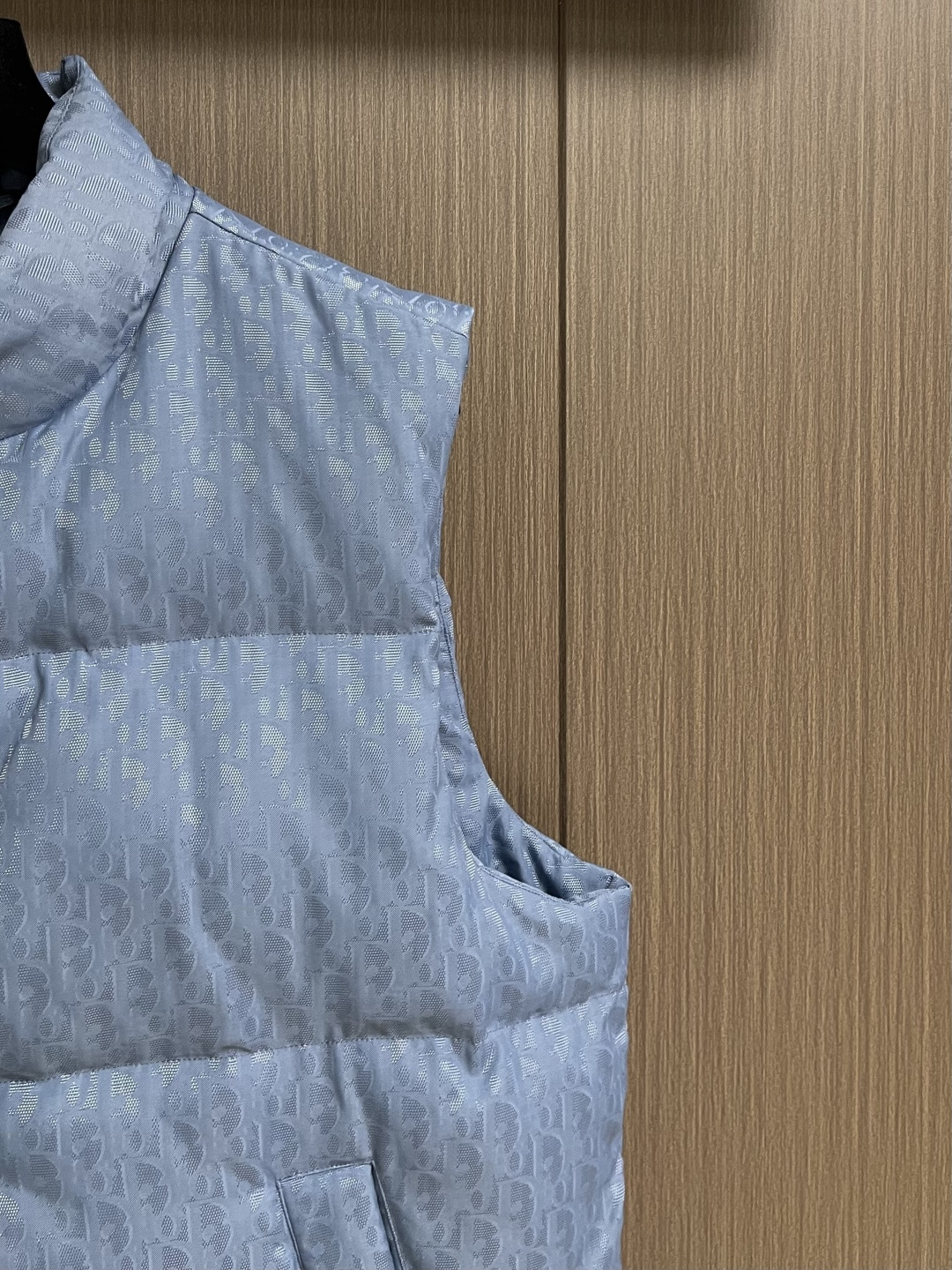 Dior 提花马甲羽绒服。 DIOR羽绒服马甲。面料采用科技提花技术：在面料上应用激光提花技术，使整件衣