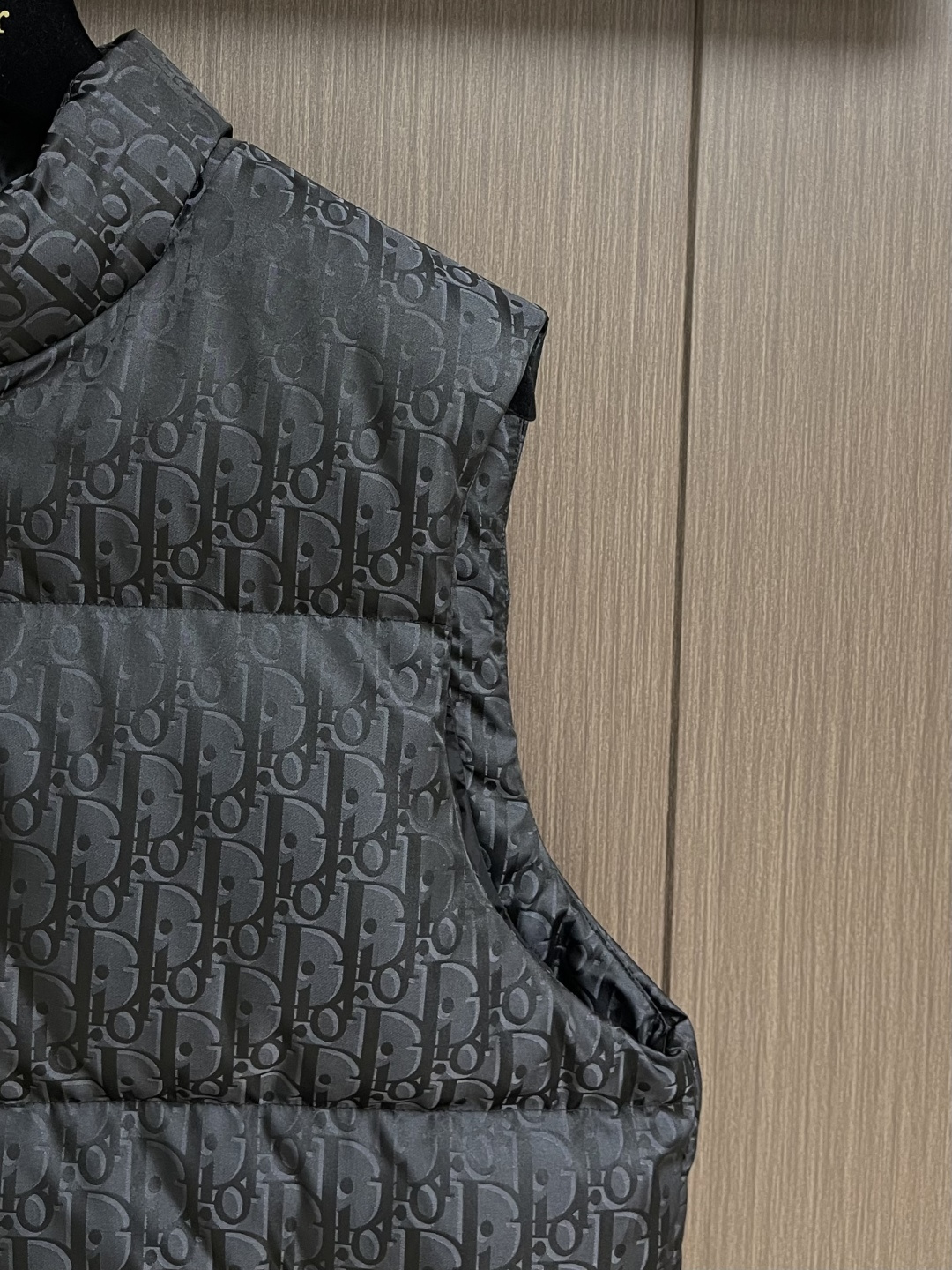 Dior 2025ss新款羽绒马甲，面料采用科技提花技术，在面料上应用激光提花技术，使整件衣服凹凸有致，