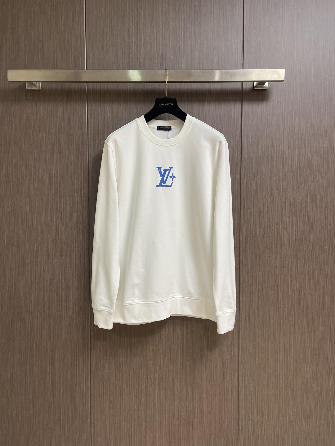 LV 2025SS LOGO印花圆领长袖卫衣，重磅毛毡针织棉，完全对版还原，420克毛圈底32支，成衣两