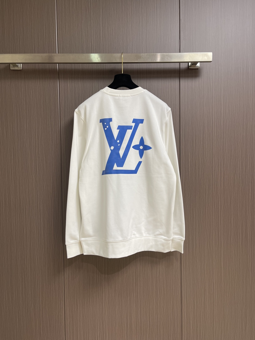 LV 2025SS LOGO印花圆领长袖卫衣，重磅毛毡针织棉，完全对版还原，420克毛圈底32支，成衣两