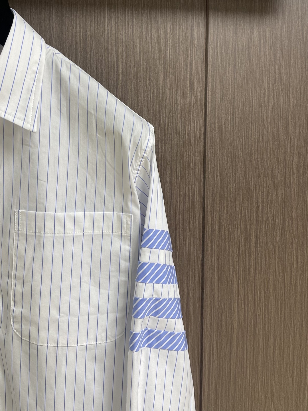 THOM BROWNE TB经典袖臂四条杠长袖衬衫 意大利制造产地小标 高精定制牛津纺 进口织带 采用进