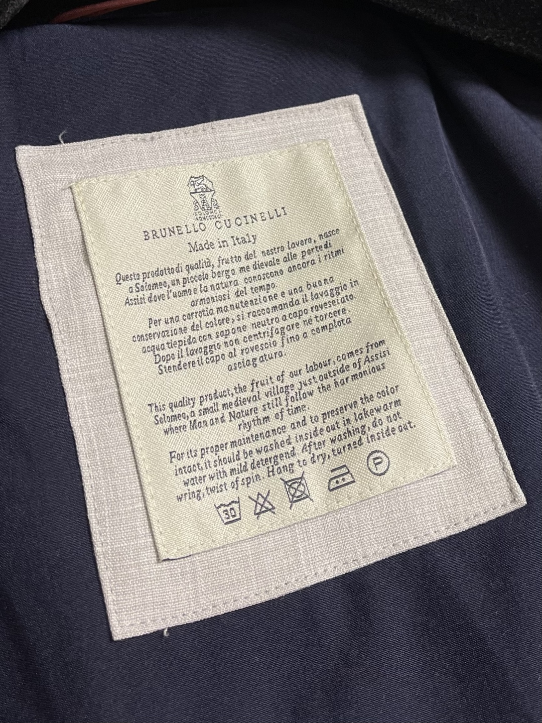 BrunelloCucinelli布鲁内洛·库奇内利 BC 长袖立领夹克外套，臻选高端弹力纯棉棉面料，手