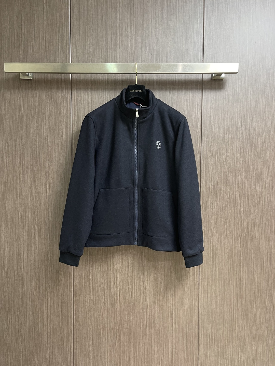 BrunelloCucinelli布鲁内洛·库奇内利 BC 长袖立领夹克外套，臻选高端弹力纯棉棉面料，手