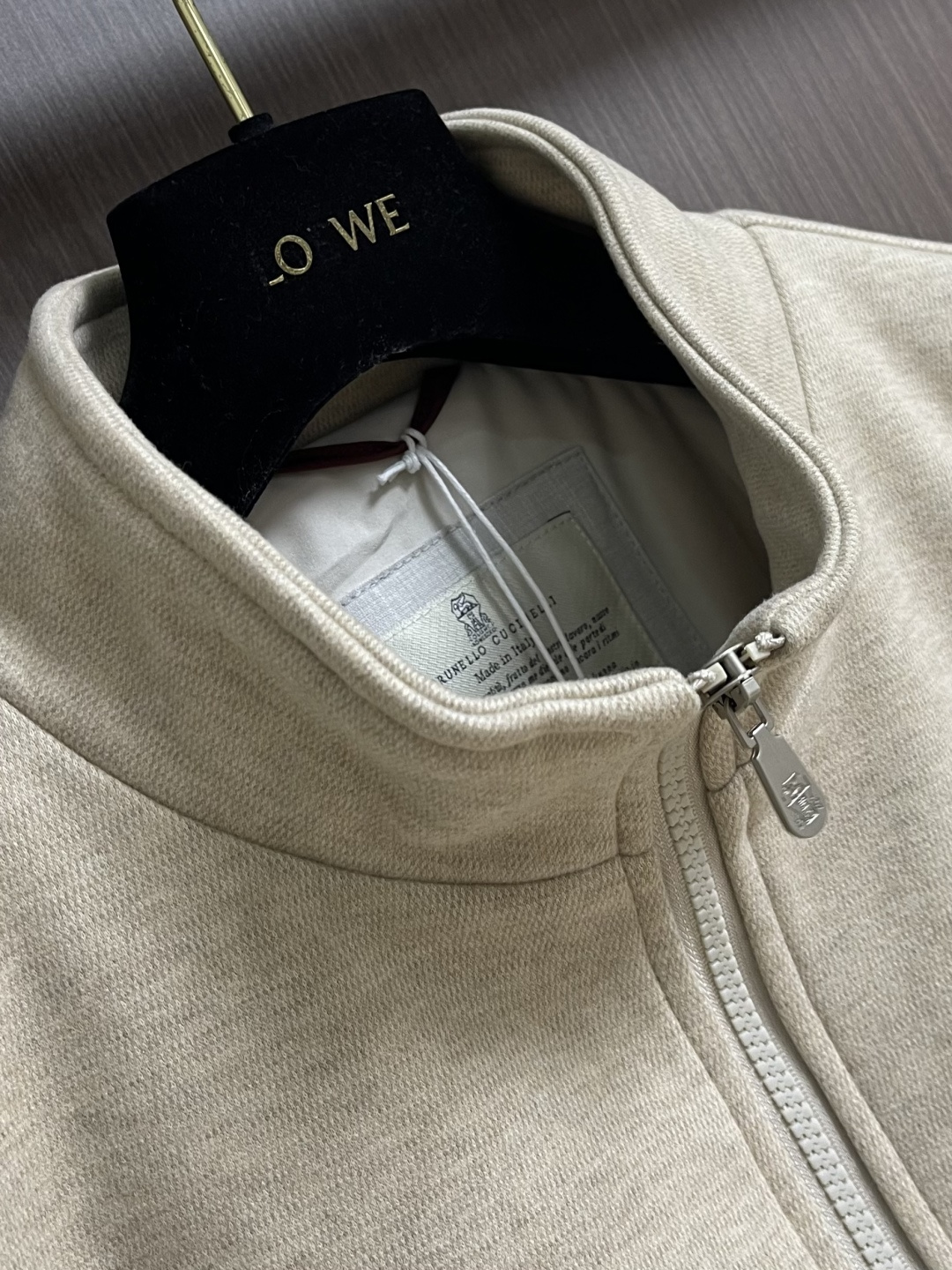 BrunelloCucinelli布鲁内洛·库奇内利 BC 长袖立领夹克外套，臻选高端弹力纯棉棉面料，手