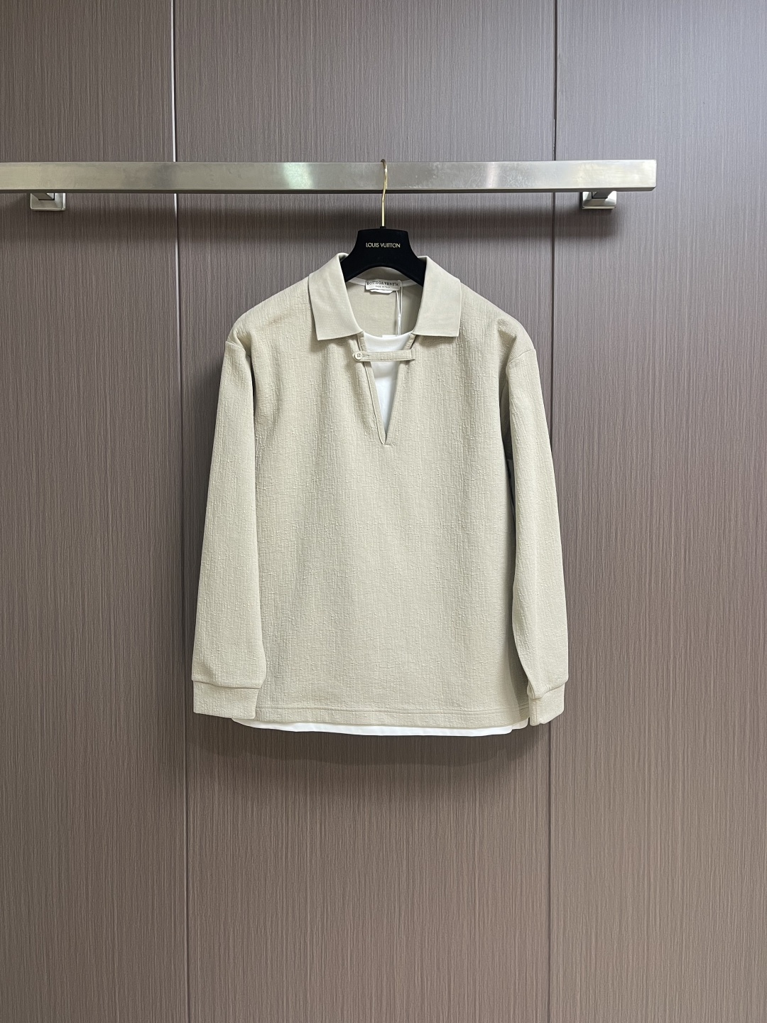 BV 2025ss秋冬新款长袖假两件POLO衫 高品质意大利进口精梳棉面料，高密度高克重，时尚百搭，帅气