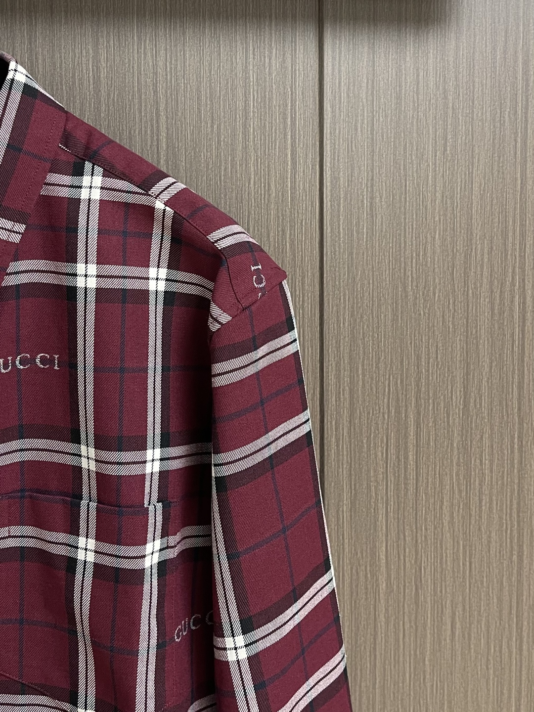 ✅🌾售后 GUCCI 苏格兰格纹棉布提花长袖衬衫，学院风格设计打造百搭格调，从容驾驭日常和休闲造型。这款