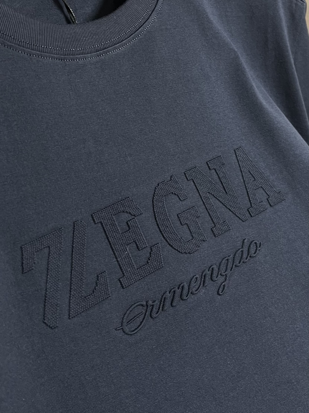✅新款 zegna 2026fw早春新品圆领短袖T恤，时尚休闲打底衫，进口优质面料打造，非常贴身柔软，胸