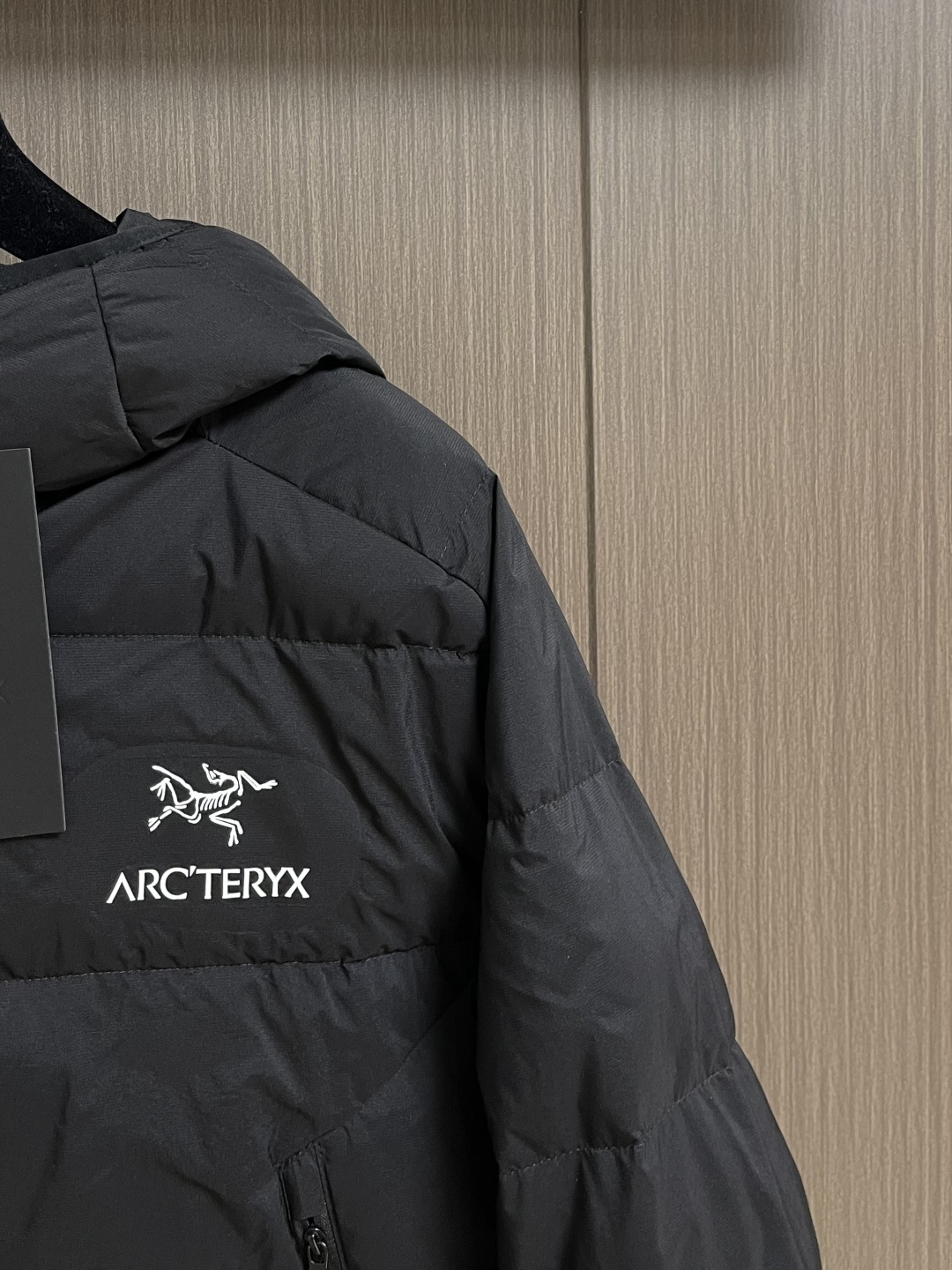Arcteryx 始祖鸟2026ss新款连帽羽绒服，简约设计，带有品牌标志，适合日常穿搭或轻度户外活动，