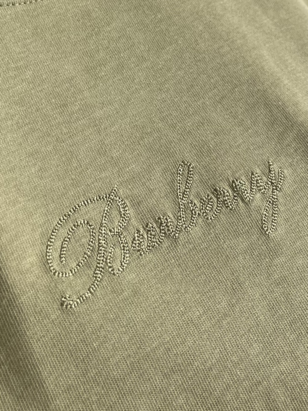 Burberry 格子背字母刺绣圆领短袖T恤，采用15S精棉平纹，搭配 32S双纱拉架螺纹，300g。采