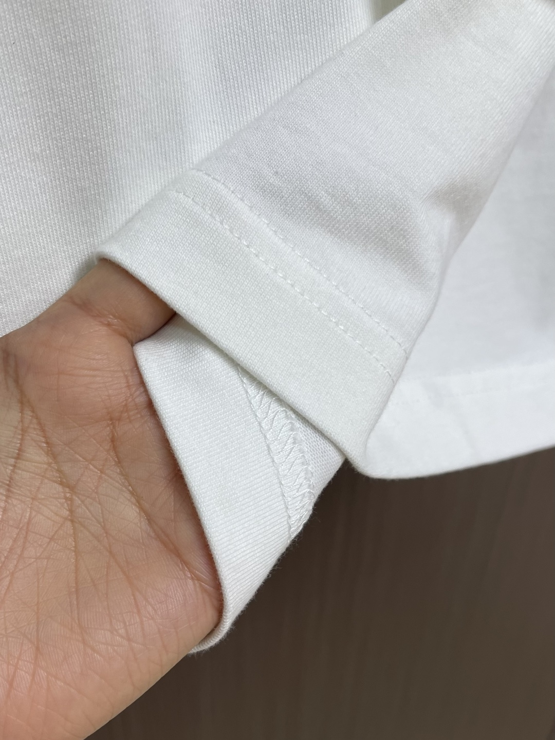 CH 克罗心新款刺绣短袖T恤，重磅420克双纱面料 整衣洗水两遍 重磅面料 宽松版型 偏深挺阔有型 不变