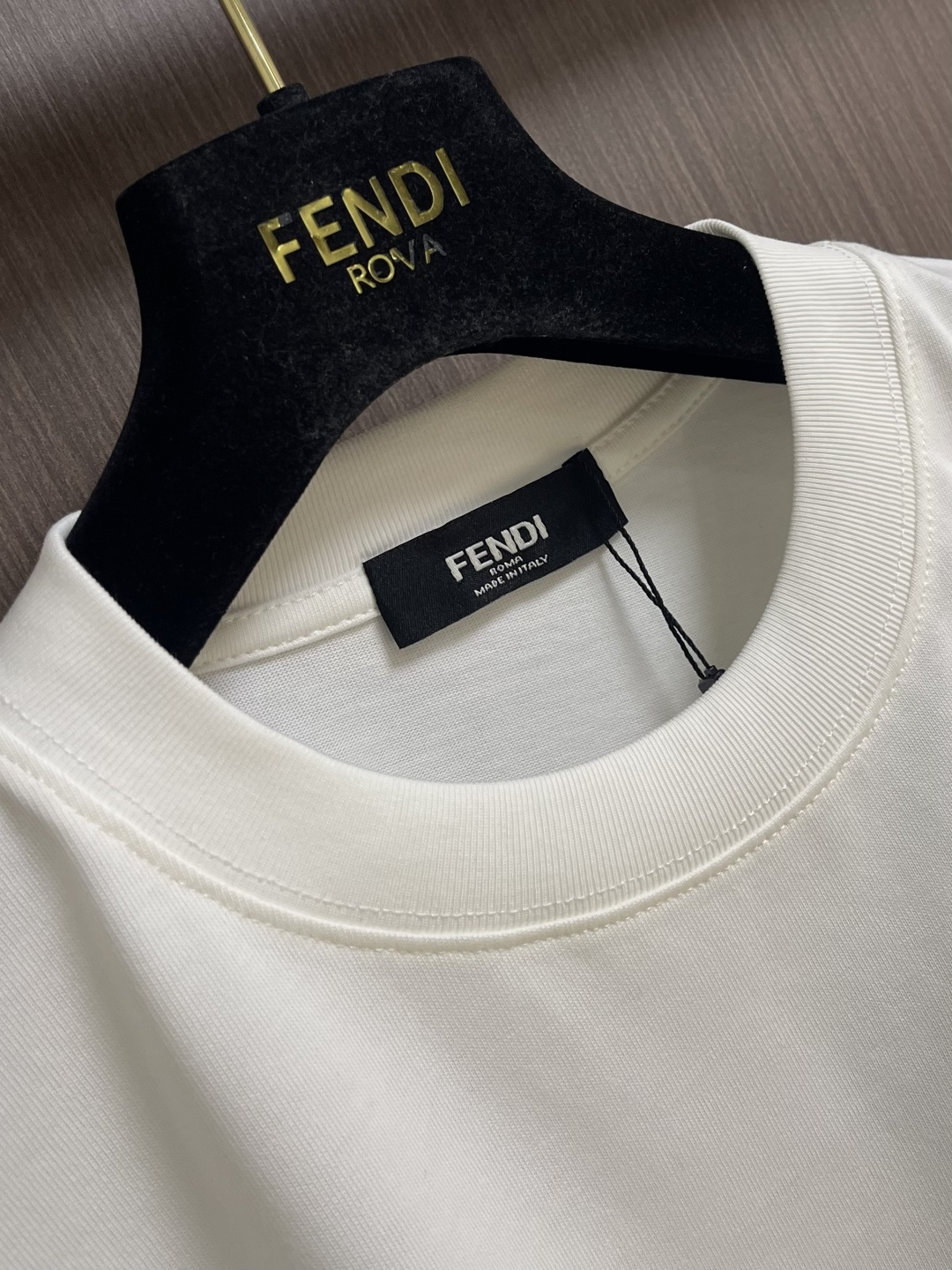 Fendi 2026ss早春新款小狗刺绣章仔短袖T恤，轻奢主义，男女日常通勤穿搭必备单品，320克100