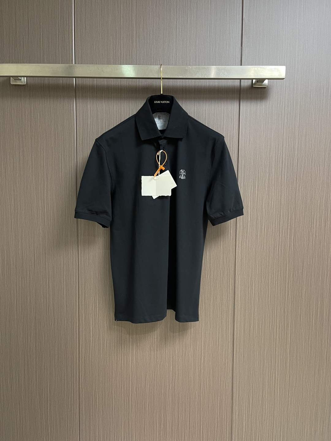 Brunello Cucinelli BC 徽标印花短袖Polo衫 定制丝光珠地弹府绸 紧致细腻 舒适贴