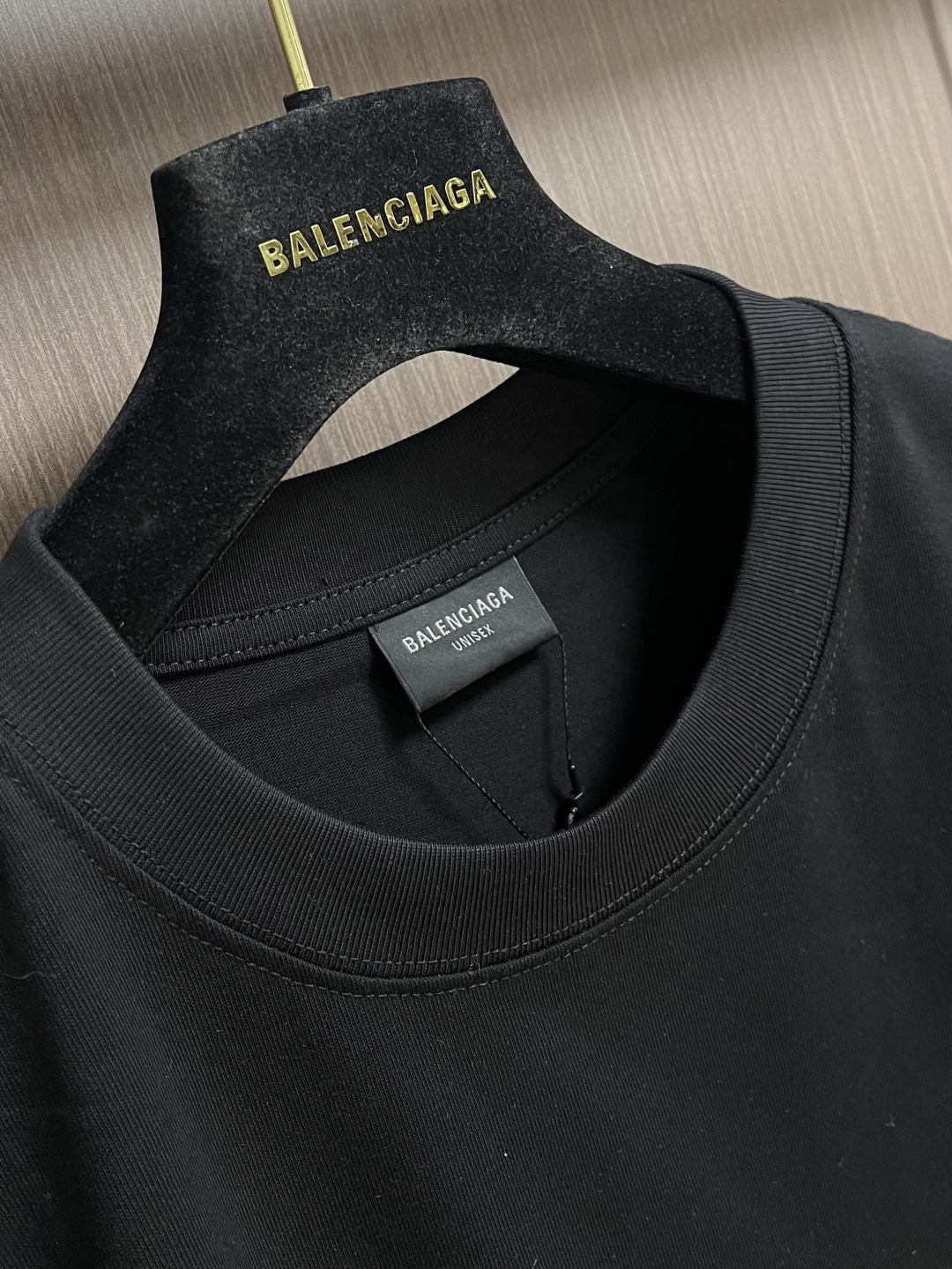 BALENCIAGA 印花logo标识短袖T恤，定织面料工艺洗水处理 高克重300克面料 质感十足 布面