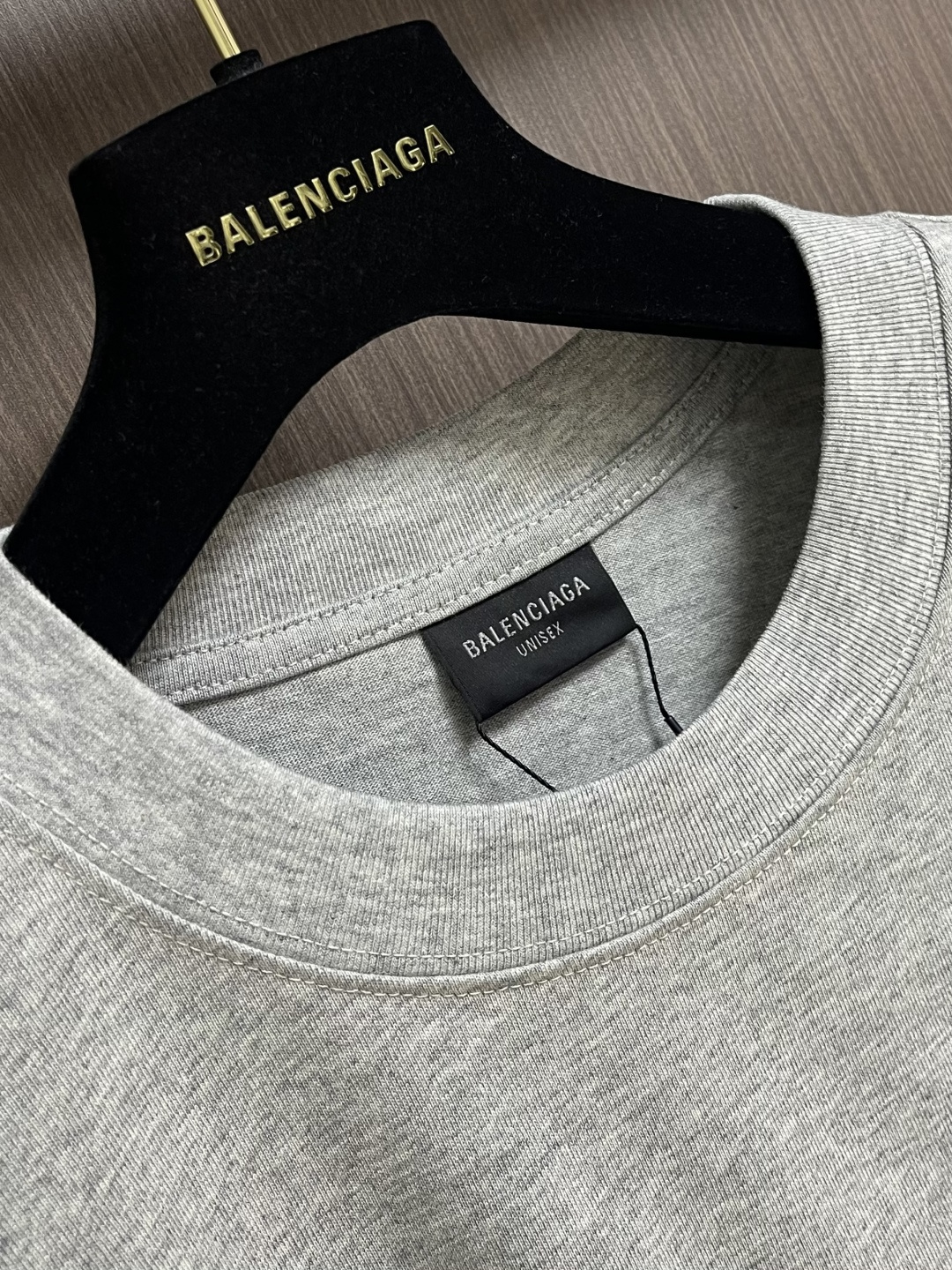 BALENCIAGA 印花logo标识短袖T恤，定织面料工艺洗水处理 高克重300克面料 质感十足 布面