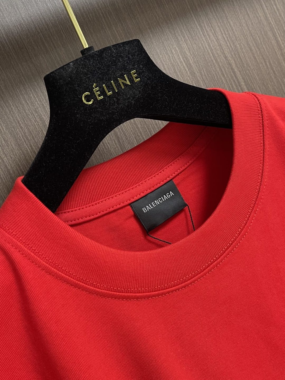 BALENCIAGA 印花logo标识短袖T恤，定织面料工艺洗水处理 高克重300克面料 质感十足 布面