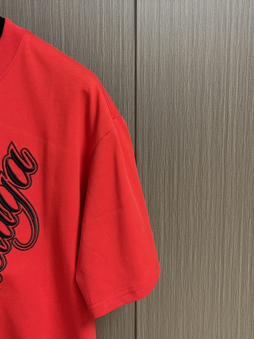 BALENCIAGA 印花logo标识短袖T恤，定织面料工艺洗水处理 高克重300克面料 质感十足 布面