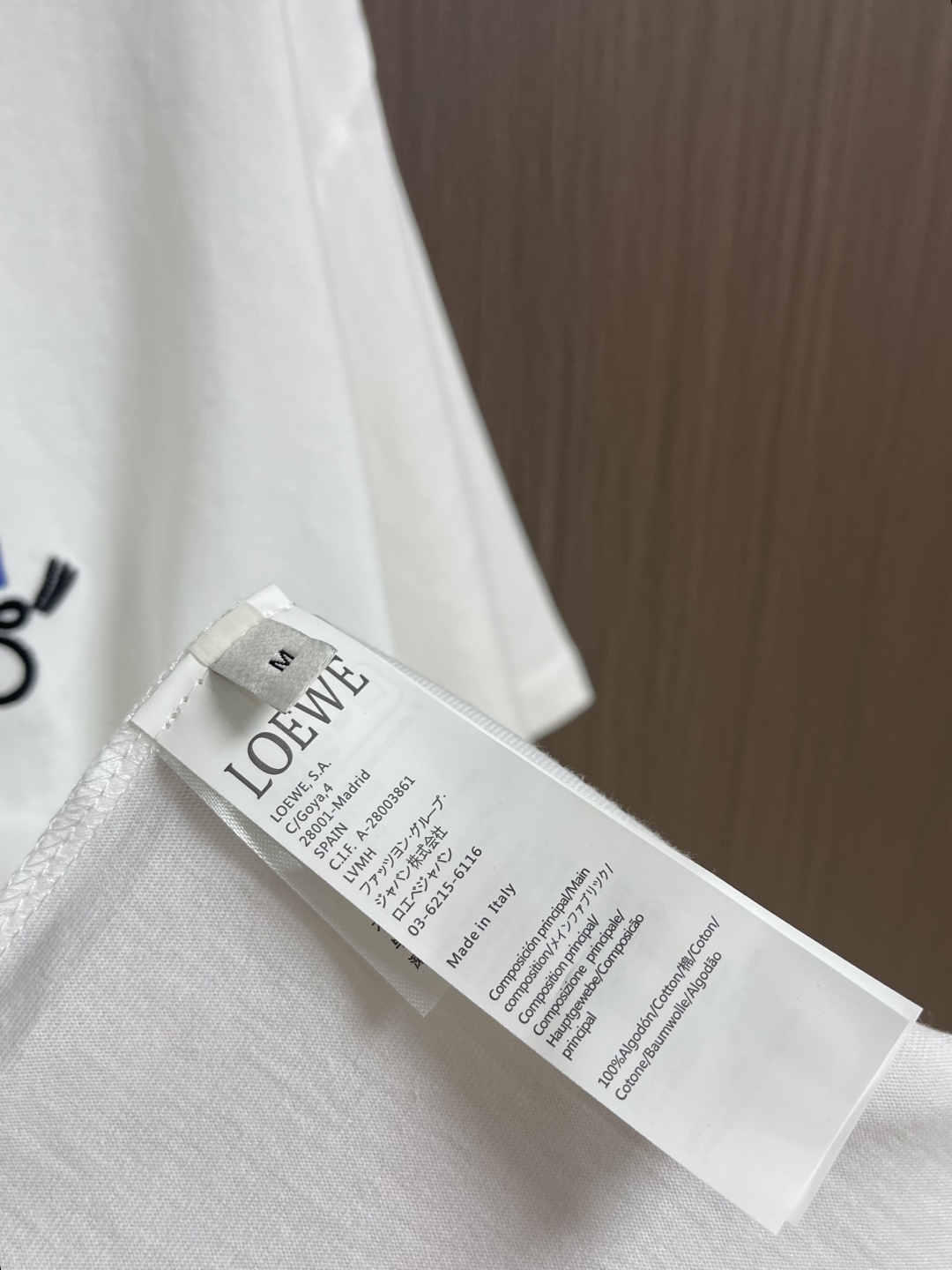 Loewe 2026ss春夏新款 罗意威刺绣logo标识胸前圆领T恤， 260g 32支双纱平纹纯棉面料