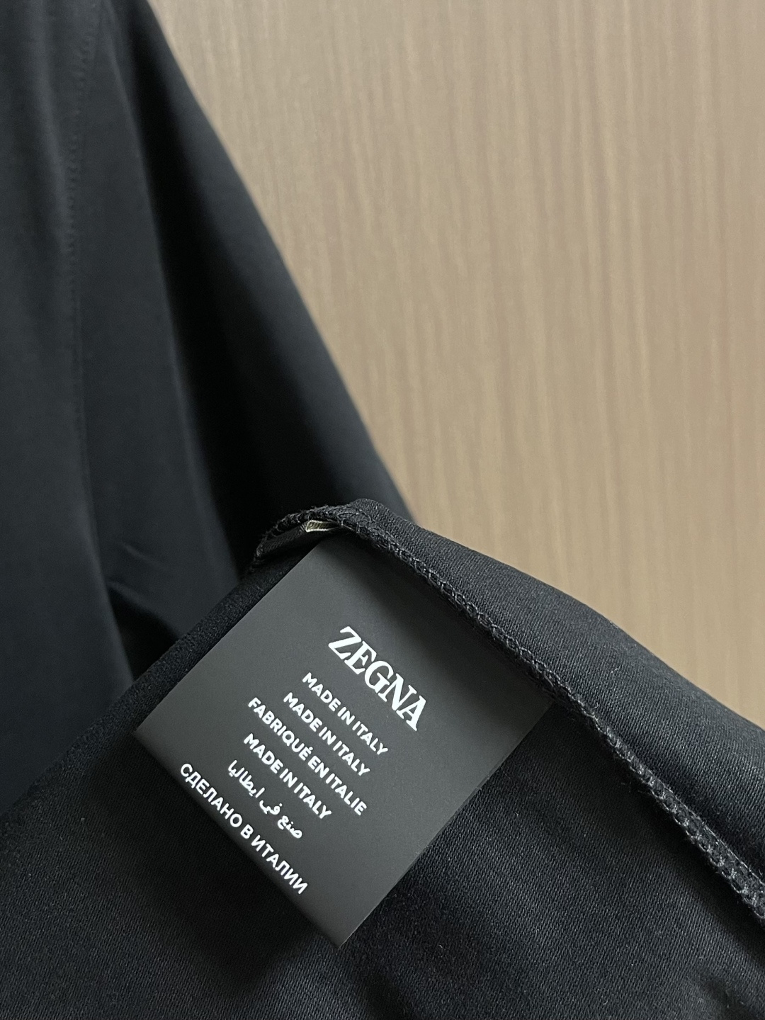 Zegna 2026SS 压印logo标识净色短袖T恤。定制60支三股平纹精棉面料 极致柔软舒适 高端大