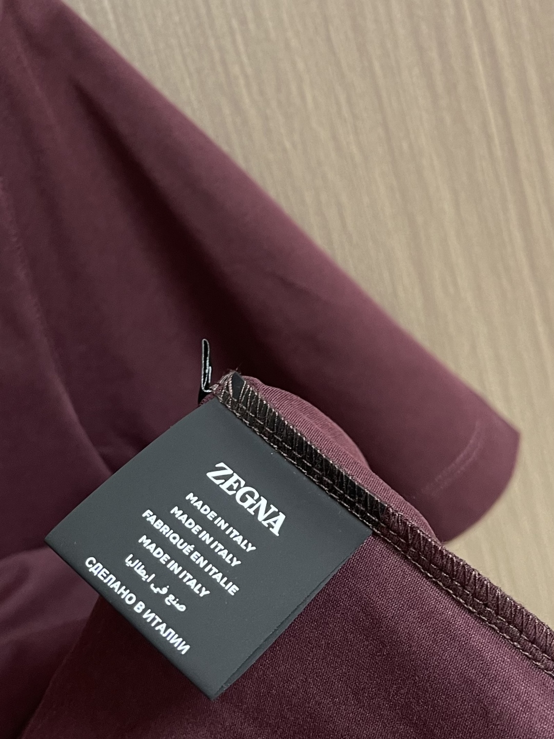 Zegna 2026SS 压印logo标识净色短袖T恤。定制60支三股平纹精棉面料 极致柔软舒适 高端大