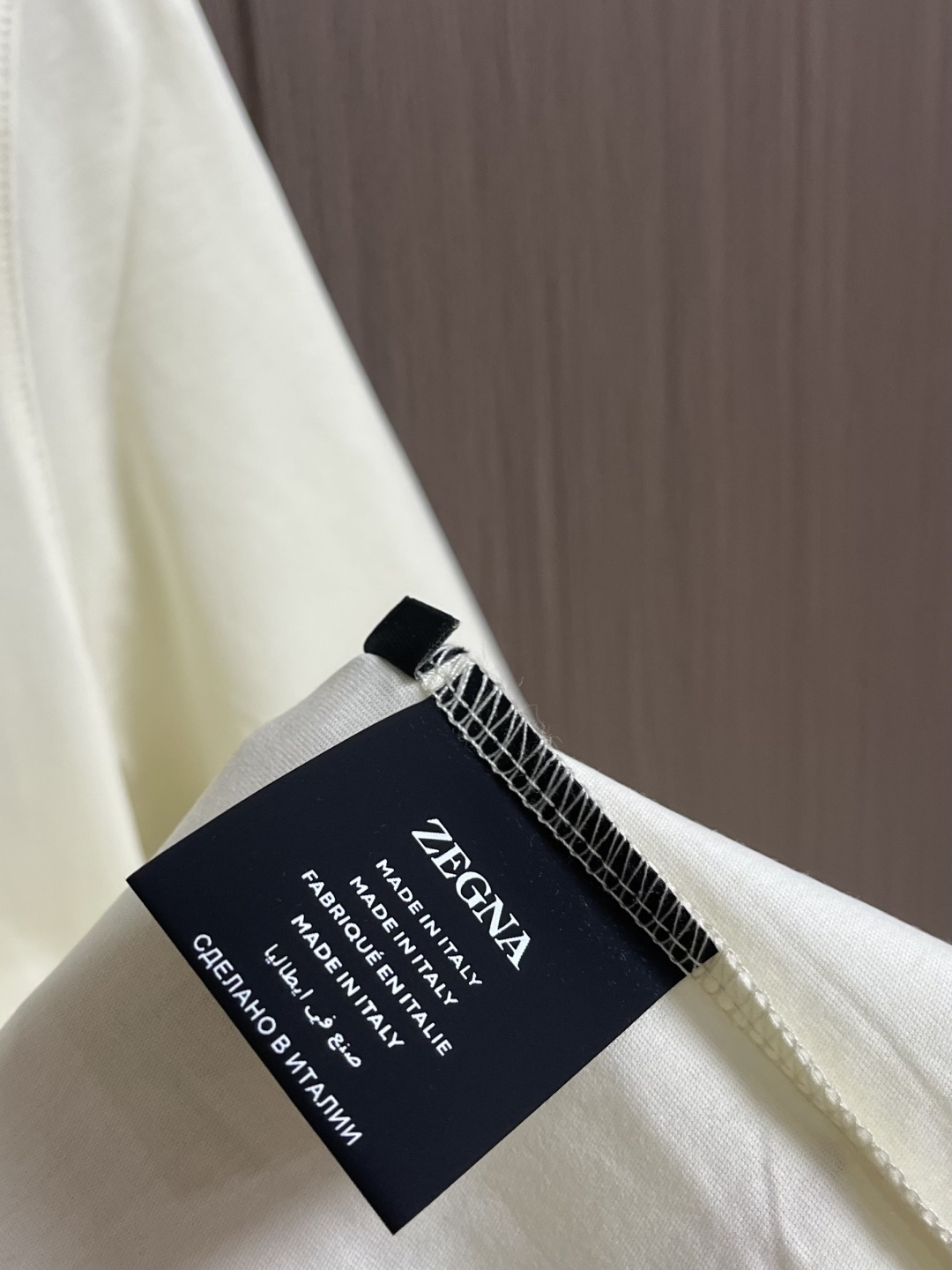 Zegna 2026SS 压印logo标识净色短袖T恤。定制60支三股平纹精棉面料 极致柔软舒适 高端大