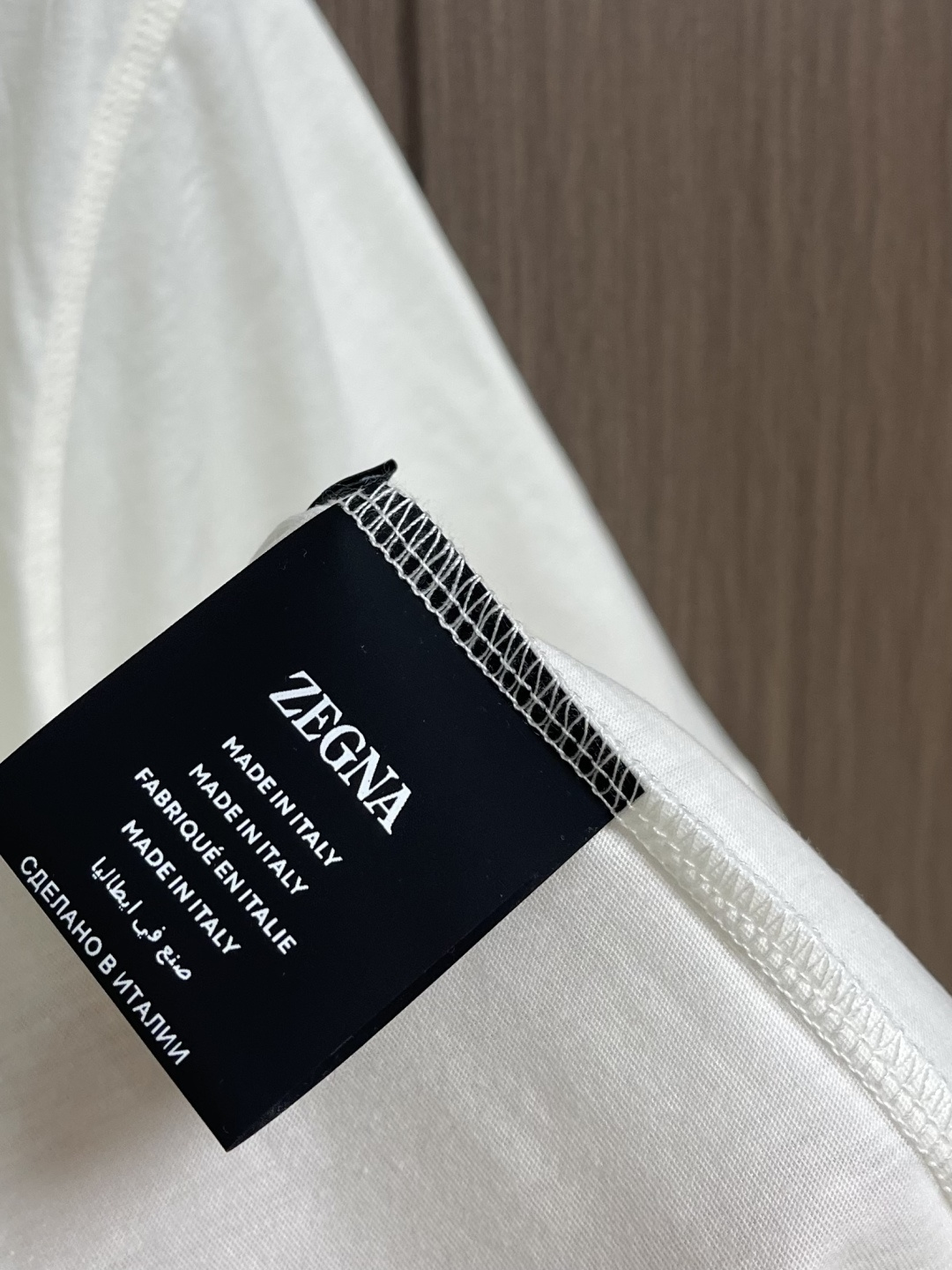 Zegna 杰尼亚2026ss新款圆领短袖T恤，定制新疆长绒棉面料，后背logo标识 高弹面料、久穿不易