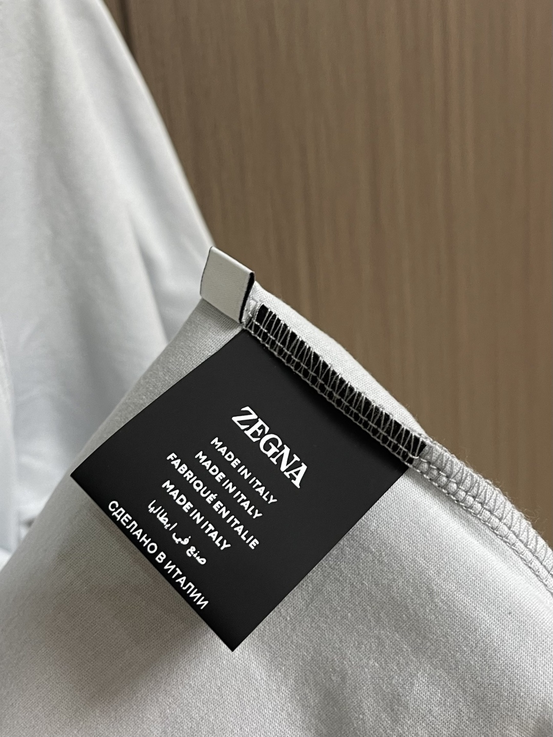 Zegna 杰尼亚2026ss新款圆领短袖T恤，定制新疆长绒棉面料，后背logo标识 高弹面料、久穿不易