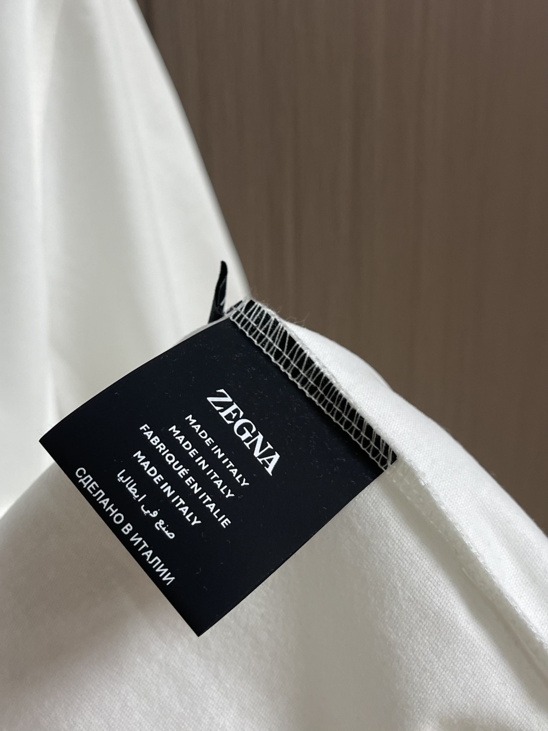 Zegna 杰尼亚2026ss新款圆领短袖T恤，定制新疆长绒棉面料，胶印logo标识 高弹面料、久穿不易