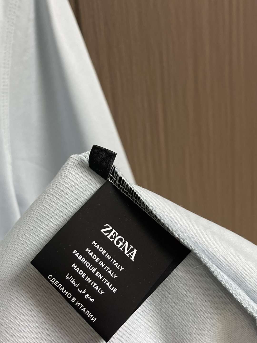 Zegna 杰尼亚2026ss新款圆领短袖T恤，定制新疆长绒棉面料，胶印logo标识 高弹面料、久穿不易