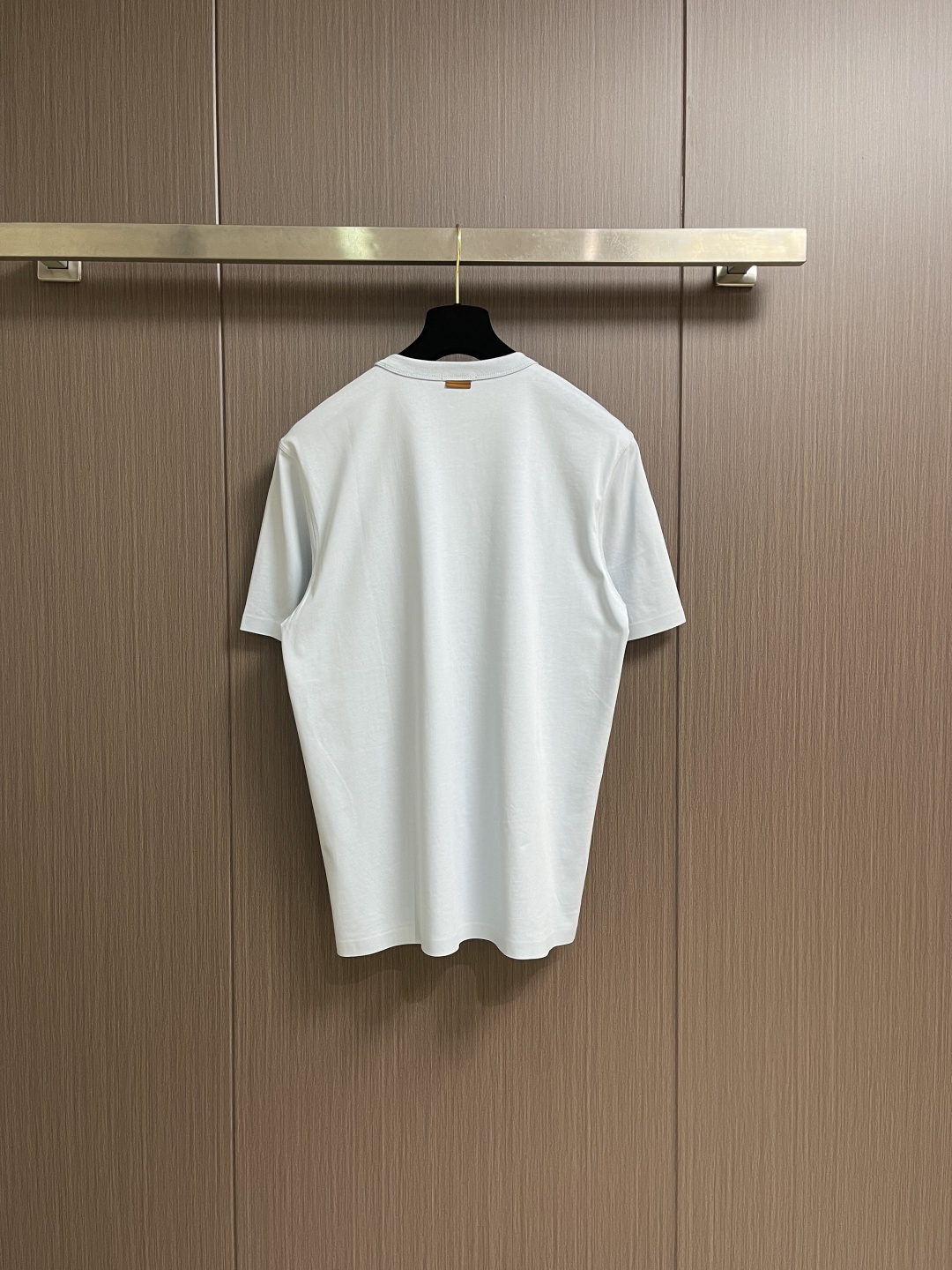 Zegna 杰尼亚2026ss新款圆领短袖T恤，定制新疆长绒棉面料，胶印logo标识 高弹面料、久穿不易