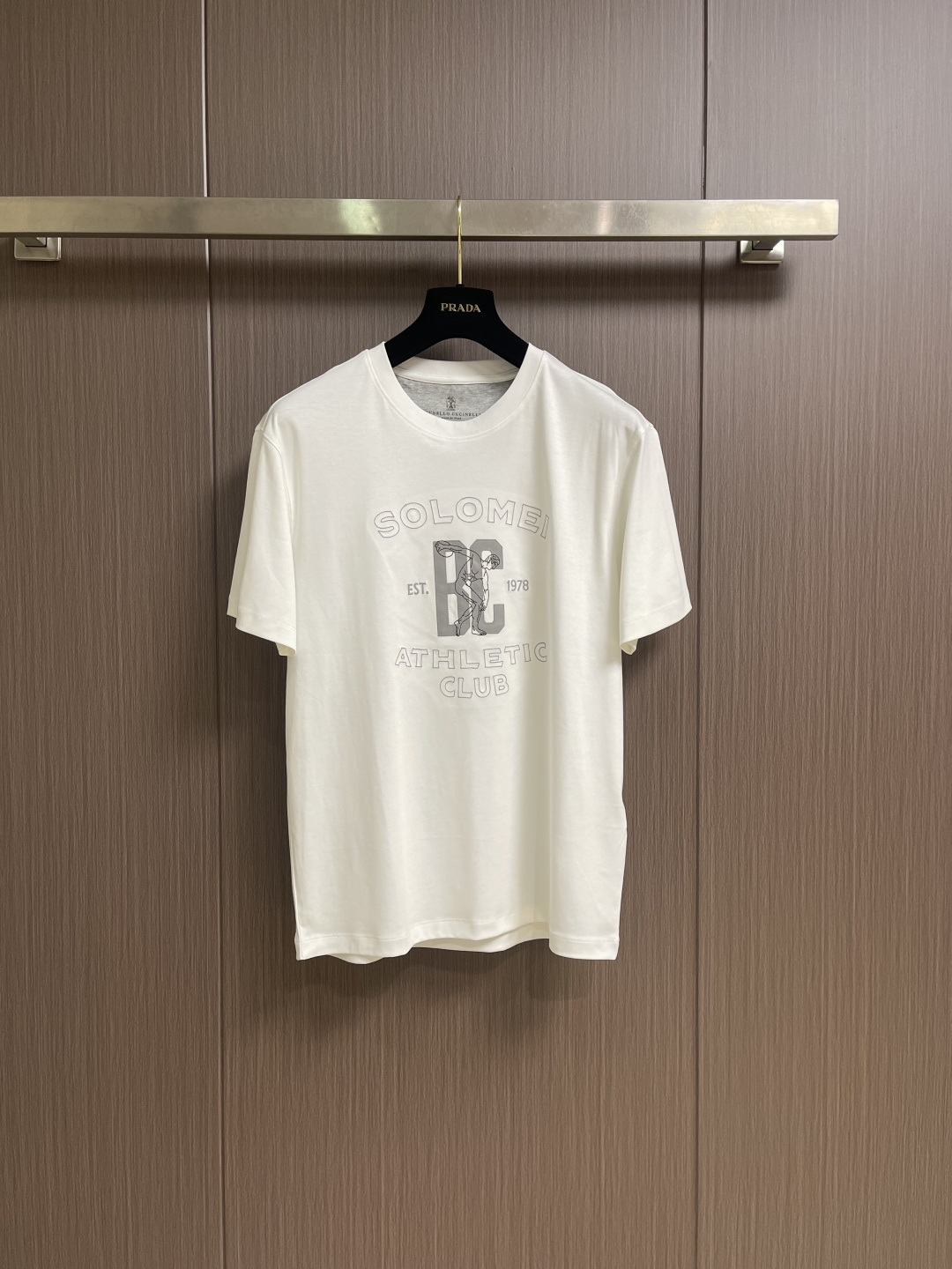 Brunello Cucinelli BC 标识印花短袖T恤，定制云柔精梳棉 轻盈柔软 舒适贴肤 以温润